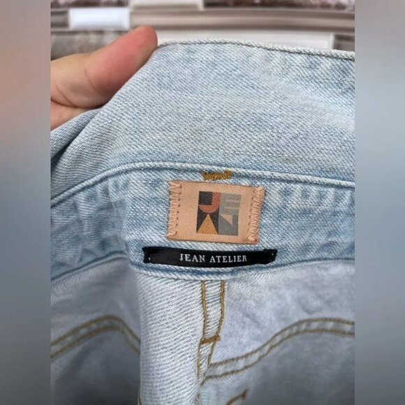 JEAN ATELIER Flip Fold-over High-rised Straight-leg Jeans 28 - Picture 15 of 16